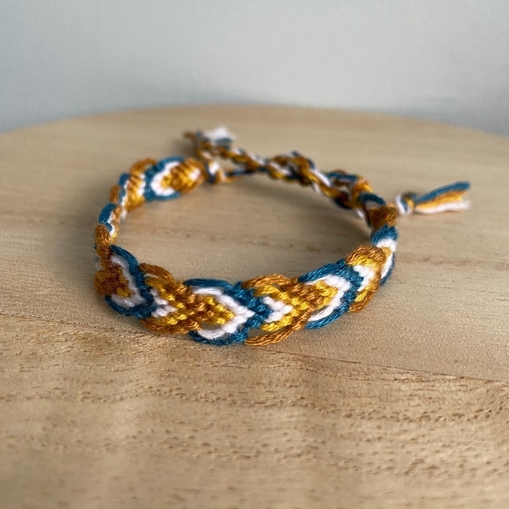 Blue‎ Gold Woven Bracelet